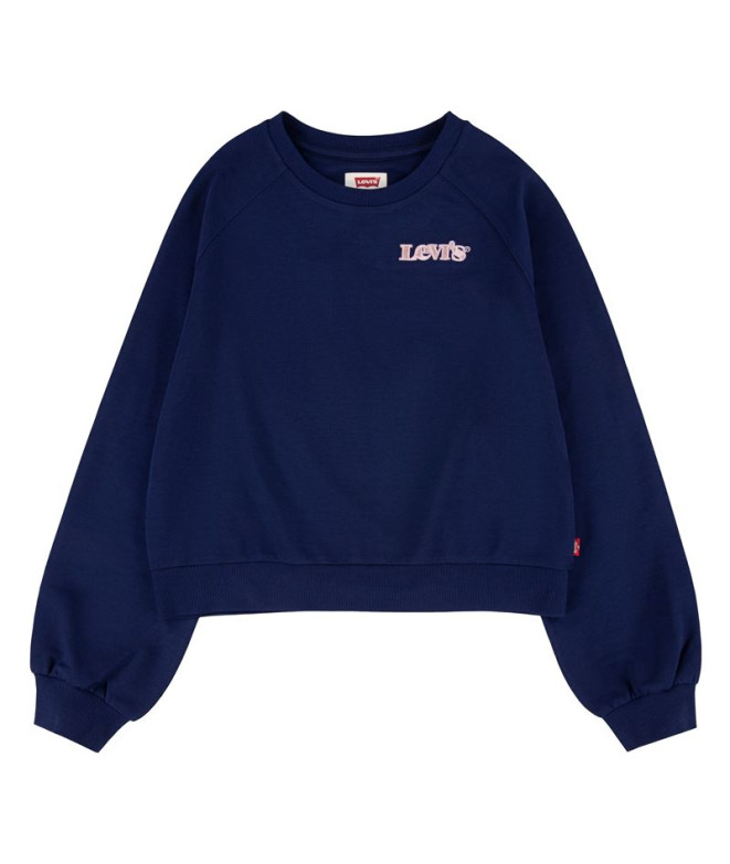 Sweat Levi's Benchwarmer Crew Girl Bleu foncé