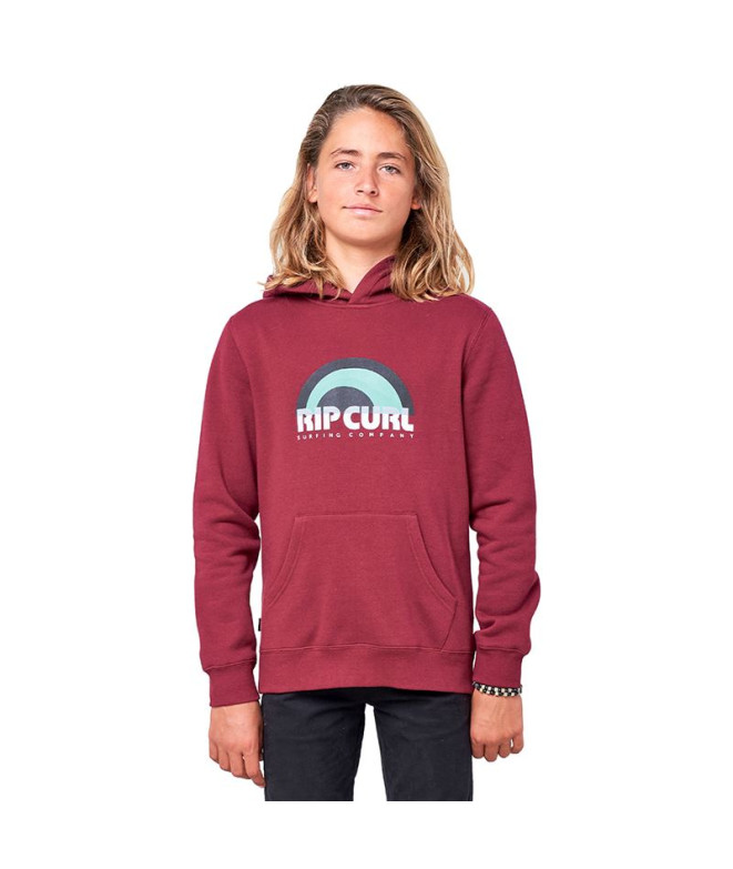 Sweat à capuche Rip Curl Mama Pop Boy Rouge foncé