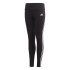 Leggings adidas Coton 3 bandes Fille Noir/Blanc