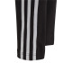 Leggings adidas Coton 3 bandes Fille Noir/Blanc