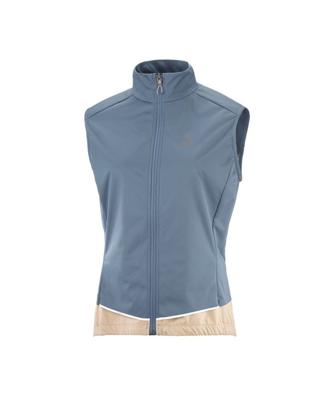Gilet de running Salomon Light Shell W Light blue