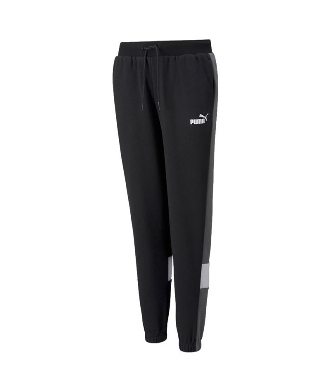 Puma ESS+ Colorblock Boy Black Long Puma Trousers
