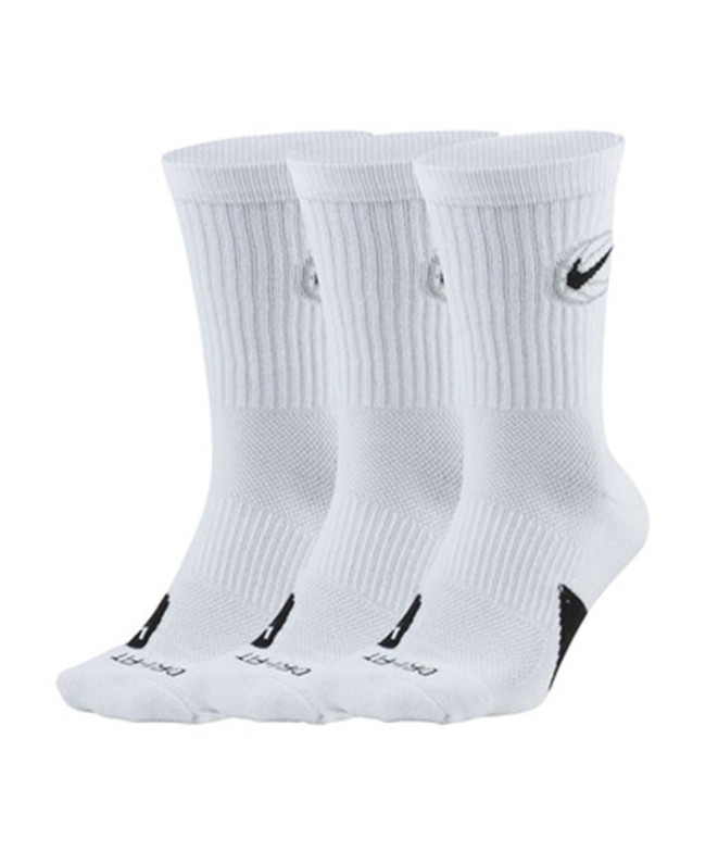 Pack chaussettes Nike by 3 Everyday Crew Blanc