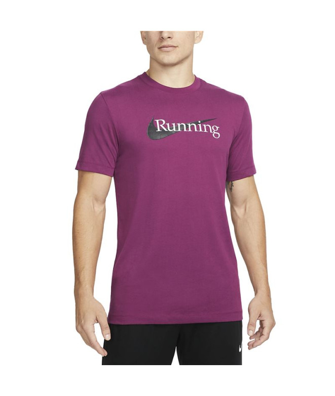 T-shirt Nike Dri-FIT M Pourpre