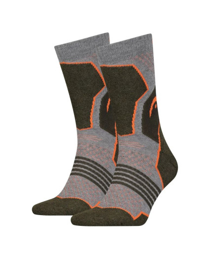 Chaussettes by montagne Head Hiking Crew 2PK Gris