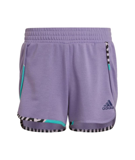 Adidas Aeroready Power - Short fille en tricot de coton