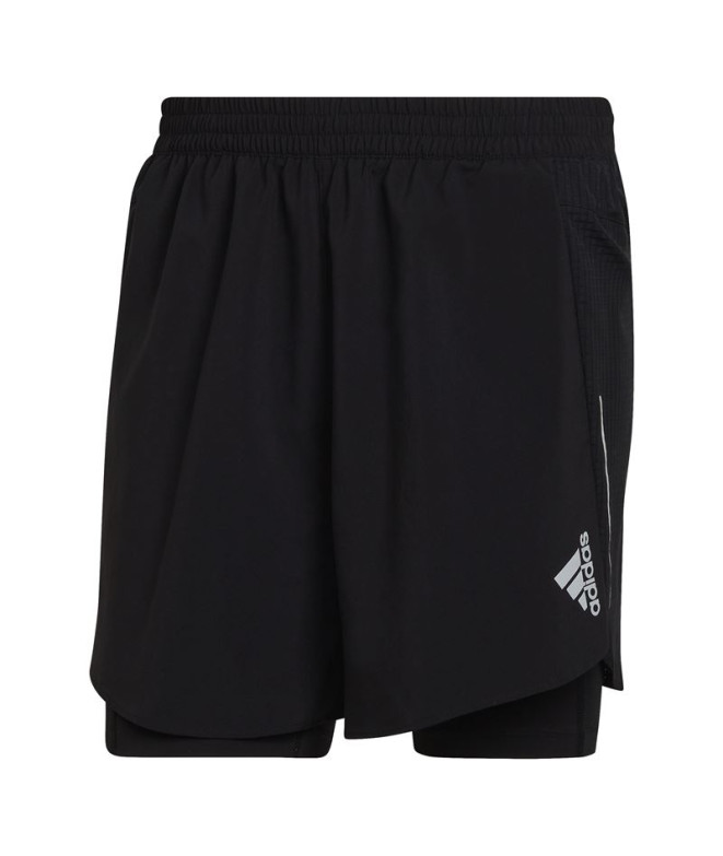 Short de running adidas Two-in-One M Noir