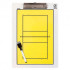 Tableau Zastor Volley-ball play tactique réversible 34x23 - Jaune