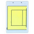 Tableau Zastor Volley-ball play tactique réversible 34x23 - Jaune