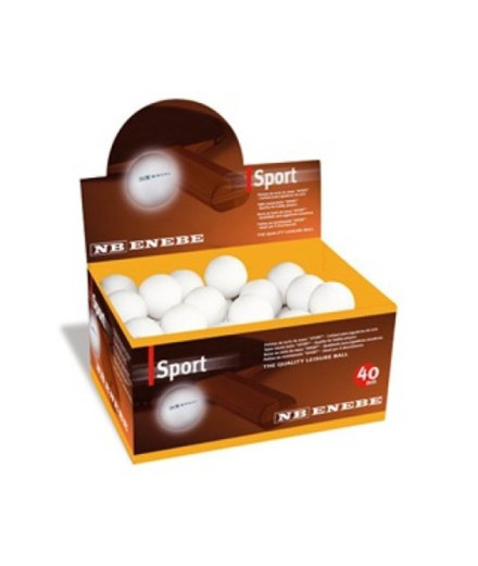 Boîte de 60 balles de Ping Pong Enebe Match White