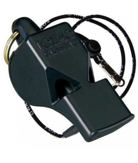 Sifflet FOX 40 CLASSIC avec cordon de serrage Noir
