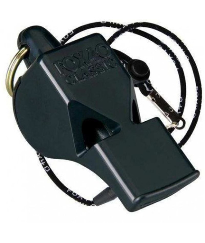 Sifflet FOX 40 CLASSIC avec cordon de serrage Noir