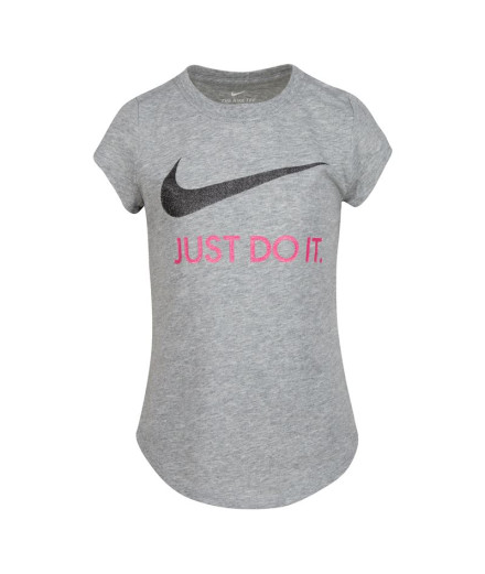 T-shirt Nike Fille Swoosh JDI Gris