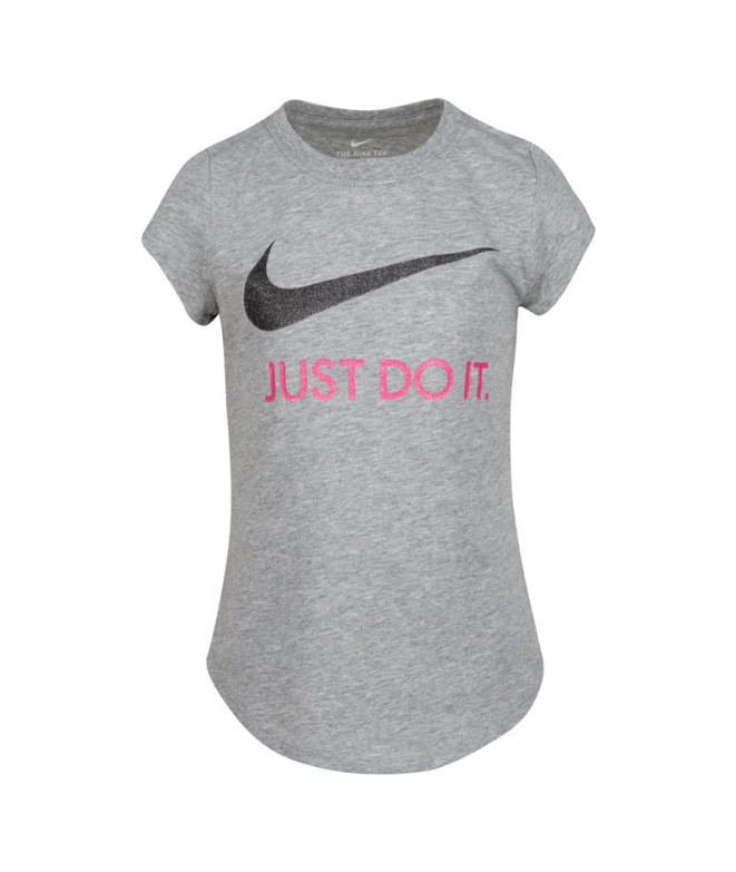 T-shirt Nike Fille Swoosh JDI Gris