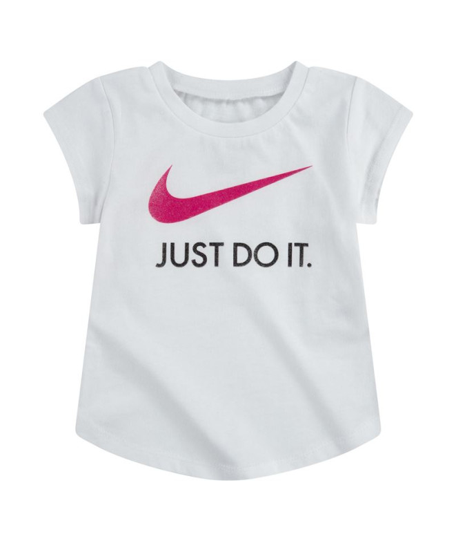 T-shirt Nike Fille Swoosh JDI Blanc