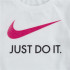 T-shirt Nike Fille Swoosh JDI Blanc