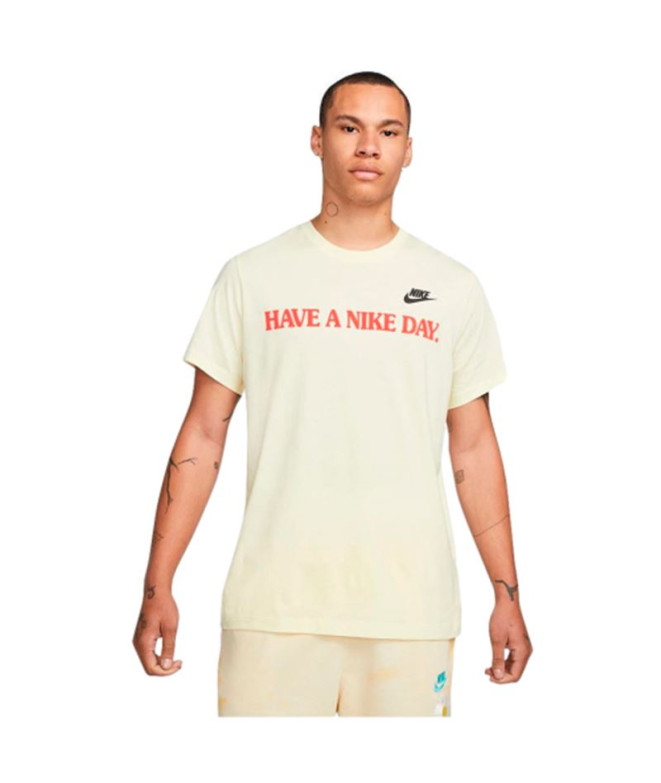 T-shirt Nike Homme Bonne journée Beige