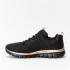 Chaussures Skechers Graceful-Get Connect Femme Maille noire/bordures or rose