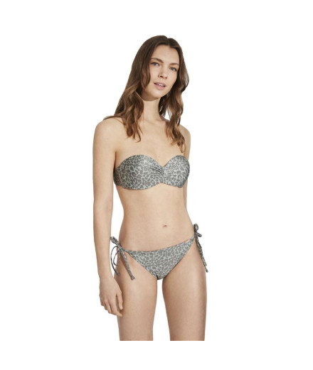 Bikini Ysabel Mora Bandeau Animal Print Push-Up Cup B