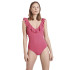 Maillot de bain réducteur à volants fuchsia Ysabel Mora B Cup