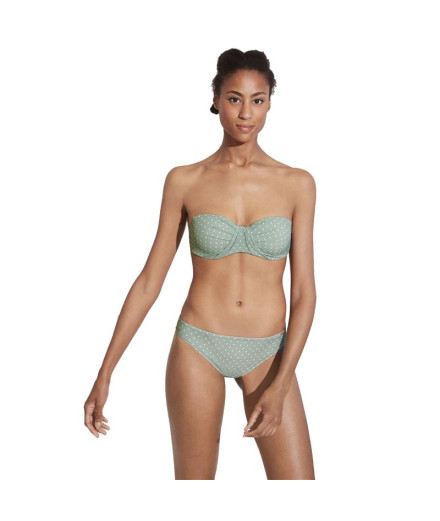 Ysabel Mora Top de bikini bandeau Coupe C Vert