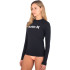 Hurley One and Only Solid Mock Women's Surf Rashguard BK