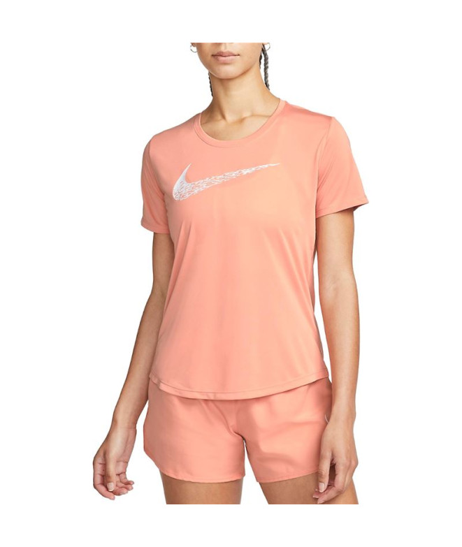 T-shirt Nike Femme manches courtes Swoosh Run Pink