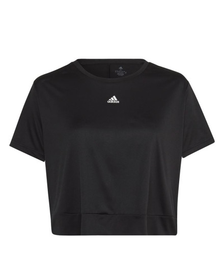 T-shirt adidas AeroReady Studio Loose Cropped Noir