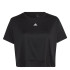 T-shirt adidas AeroReady Studio Loose Cropped Noir