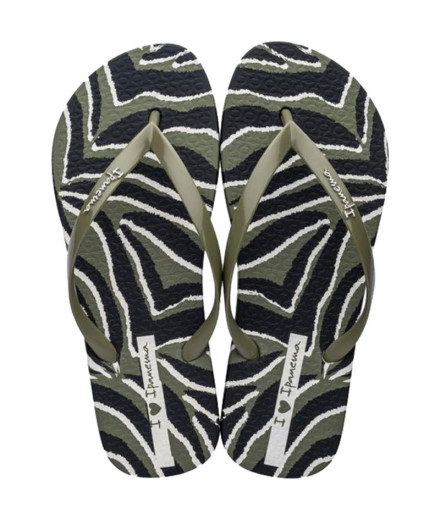 Tongs Ipanema Imprimé animal Femme Noir