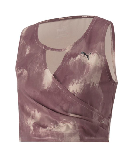 Top Puma Studio Crop Femme Purple
