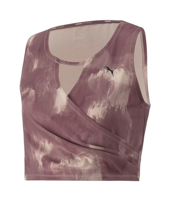 Top Puma Studio Crop Femme Purple