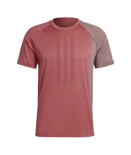 T-shirt Fitness adidas Colourblock Hommes Bleu