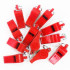 Sifflet Zastor Bip en plastique. X12 Rouge