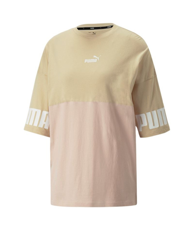 Puma Power Colorblock Women's T-Shirt Beige