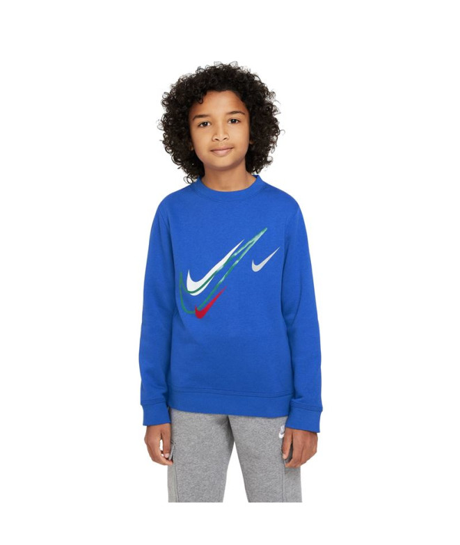 Sweat Nike Enfant NSW SOS FLC CREW Bleu