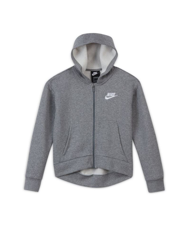 Veste Nike Fille Polaire Sportswear Club Gris