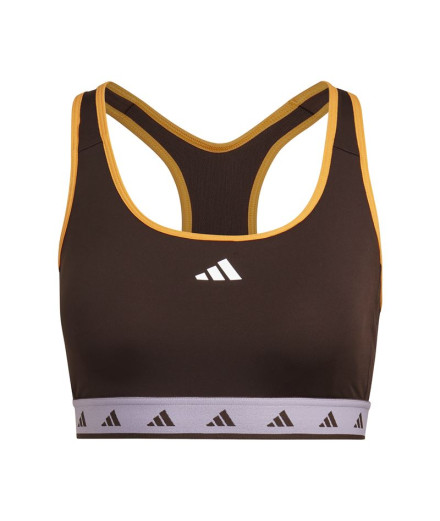 Brassiere de sport adidas Femme Hyperglam Powerreact Marron
