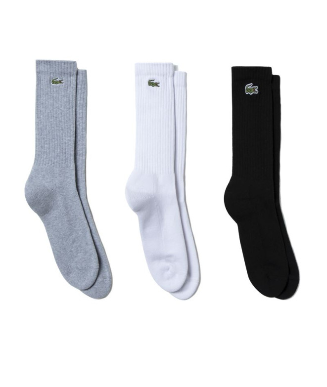 Lot de 3 chaussettes hautes Lacoste SPORT Homme