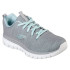 Chaussures Skechers Graceful-Twisted For Femme Grise & Menthe Maille/ Bordure