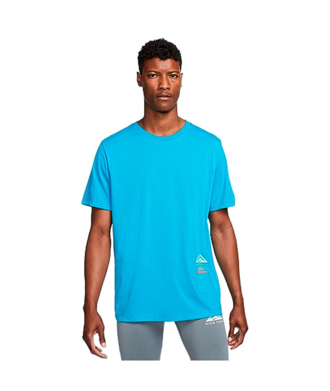 T-shirt trail Nike Homme de Dri-FIT Bleu