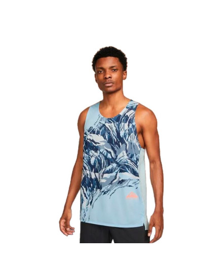 T-shirt trail Nike Homme de Dri-FIT Rise 365 Bleu