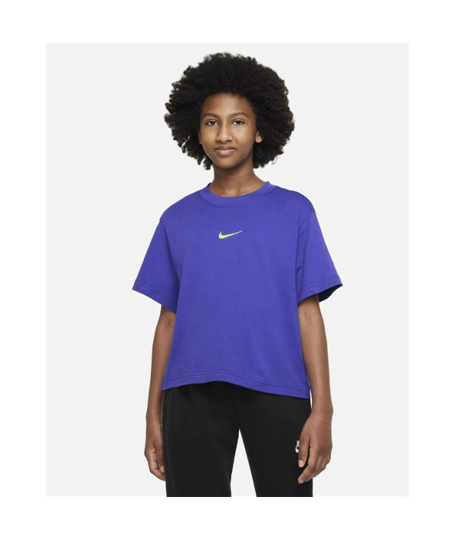 T-shirt Nike Fille Bleu Sportswear