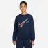Sweat Nike Enfant NSW FLC CREW Bleu