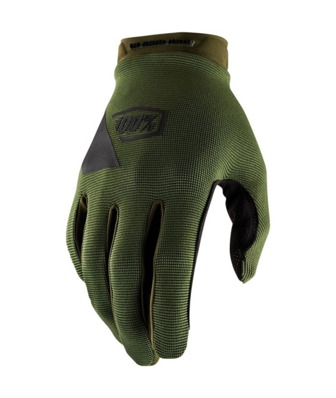 Gants cyclisme 100% de RIDECAMP MTB Green
