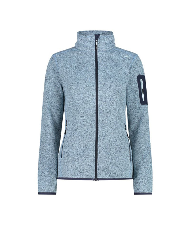 Veste CMP Femme Melange Knit-Tech Blue