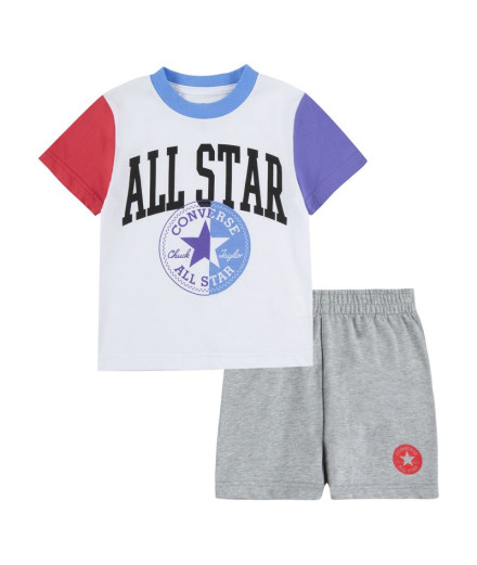Set Converse Blocked Infantil Grey