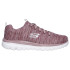 Chaussures Skechers Graceful-Twisted For Femme Maille mauve et blanche/ Bordure mauve