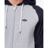Sweatshirt Rip Curl Embroided Hooded Zip Thru Man Grey