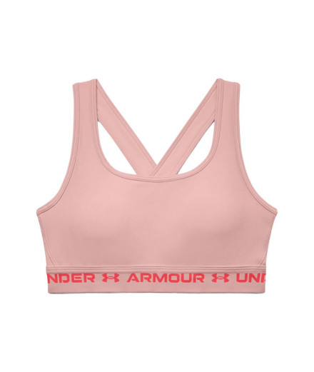Brassiere de sport Under Armour Crossback Mid Hthr Pink